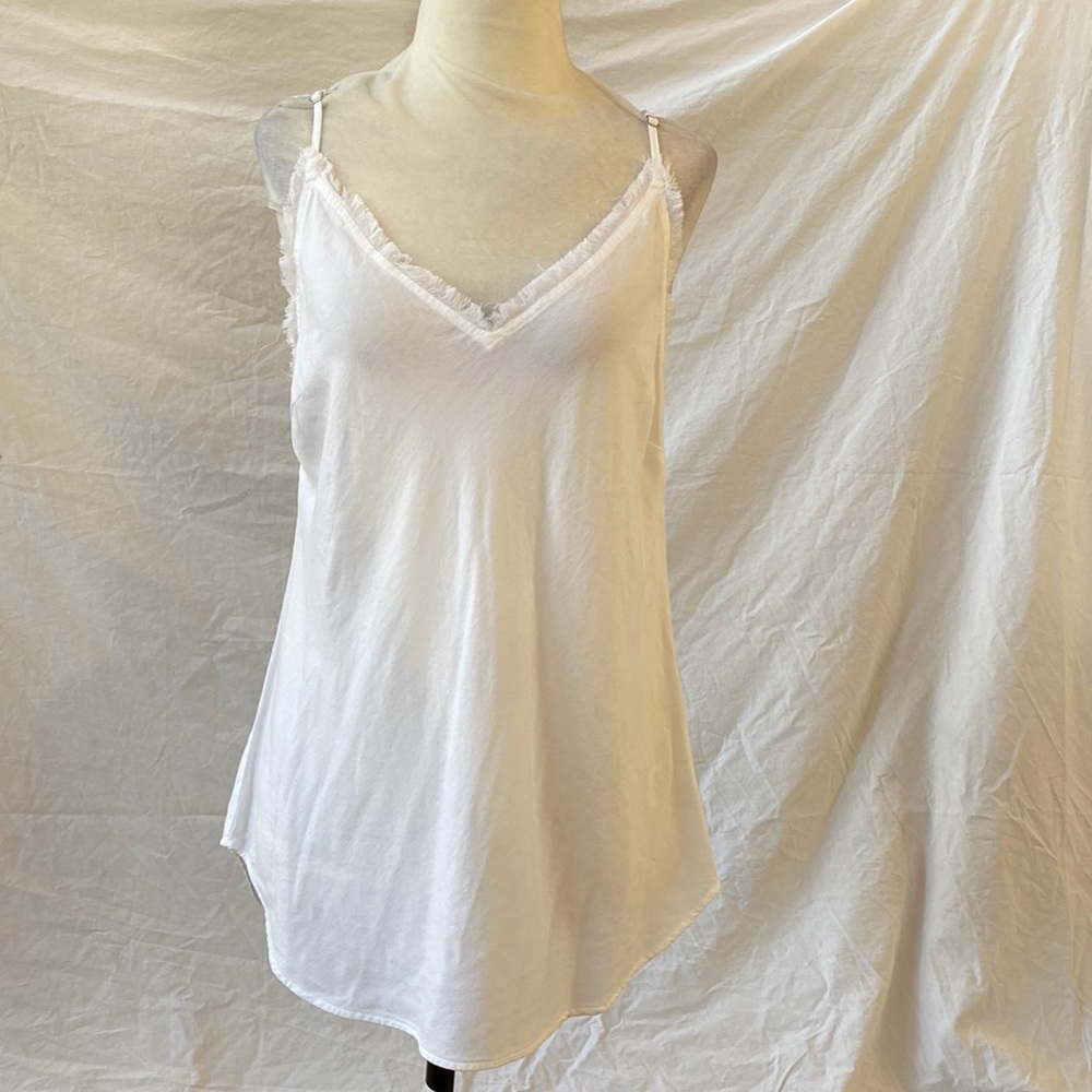Cloth and stone, white tank top with fringe trim. Never worn.